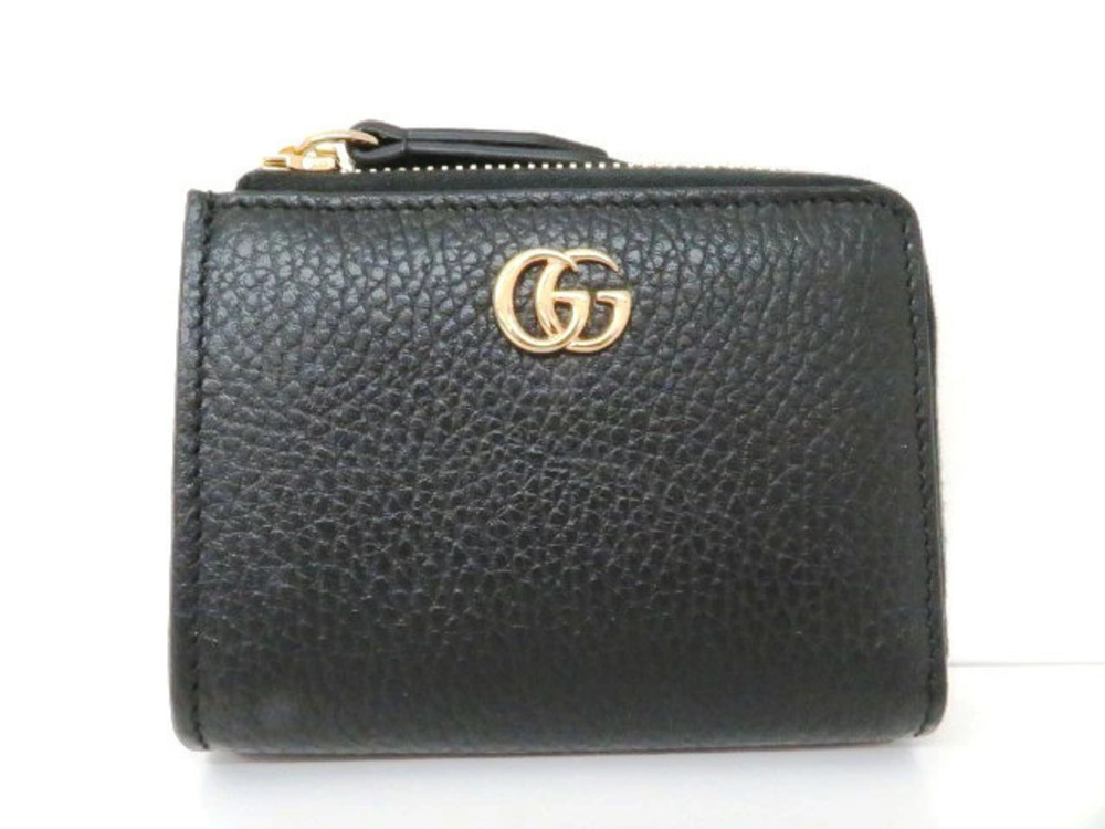 Gucci GG Marmont Zip Around Wallet Calfskin Black L shaped Limited Edition
